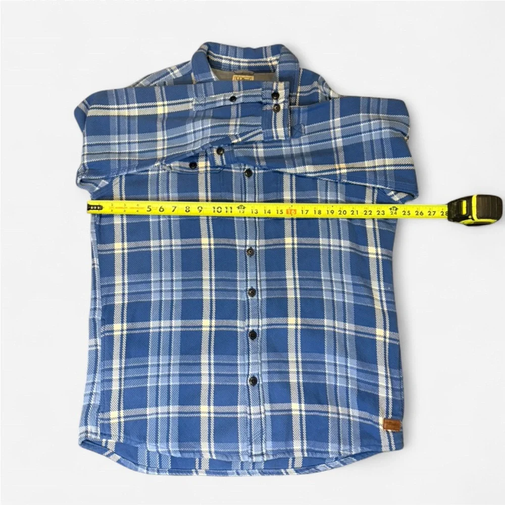 Men’s L.L. Bean Flannel Button-Down Thick Long Sleeve Size Large (Tall) - Picture 3 of 8